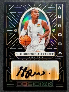 Shai Gilgeous-Alexander 2021-22 Obsidian Electric Etch Orange Aurora Auto 22/35 - Imagen 1 de 2