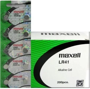 200 Maxell Watch Button Cell LR41 AG3 192 Authentic Hologram Packaging EXP 2029 - Picture 1 of 3