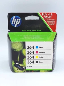 Original HP 364 4-Pack Druckerpatronen Schwarz + Dreifarbig - NEU - MHD 2014 - Bild 1 von 3