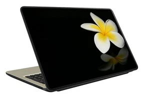 AUTOCOLLANT STICKER PC PORTABLE LAPTOP MAC SKIN Fleur blanche Bali OP091 - Imagen 1 de 1
