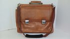 Vintage Wilson Leather Locking Multipocket Laptop Briefcase Messenger Travel Bag