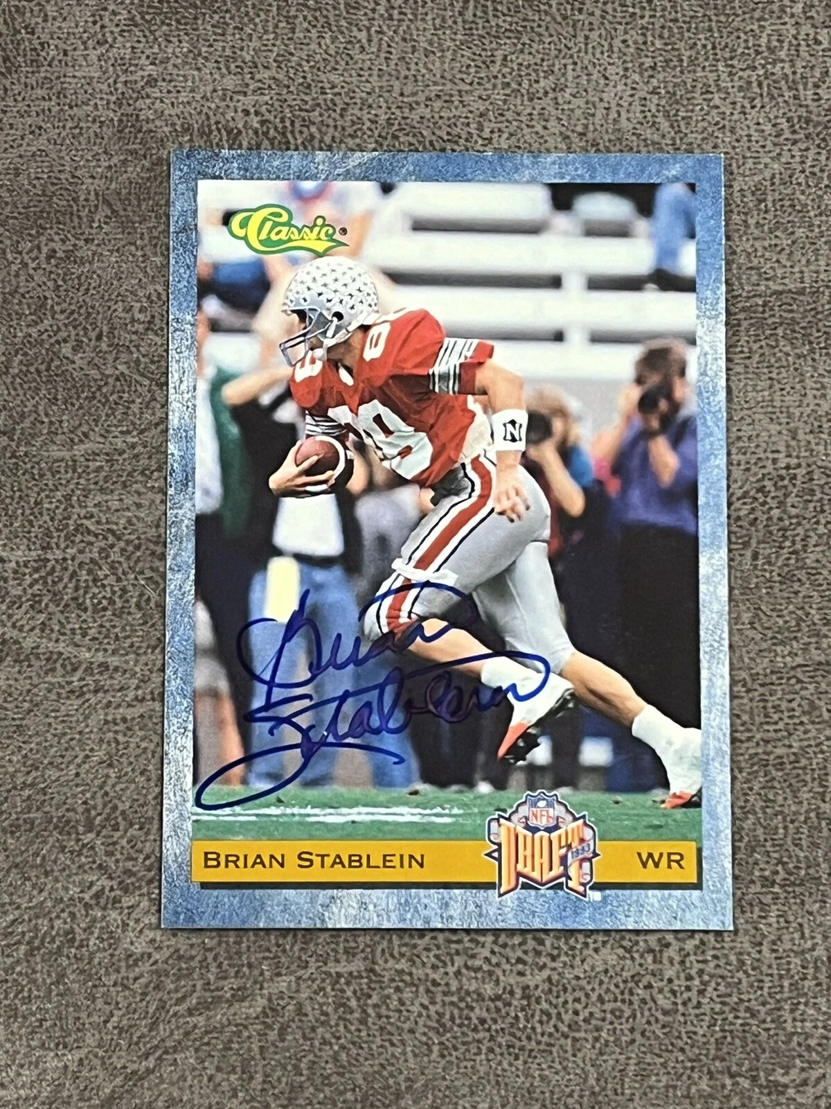 1993 Classic NFL Draft Brian Stablein #51 AUTO Signed Autograph RC Ohio State!