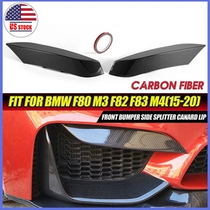 Cubiertas de párpados de ventilación de aire de parachoques delantero de fibra de carbono para BMW F80 M3 F82 F83 M4 15~20 - Imagen 1 de 10