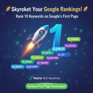 Clasificación 10 palabras clave en la primera página de Google con backlinks SEO del sitio web de Inzra - Imagen 1 de 1