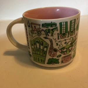Starbucks New Orleans Been There Series Across The Globe 14oz Becher Pink & Grün - Bild 1 von 9