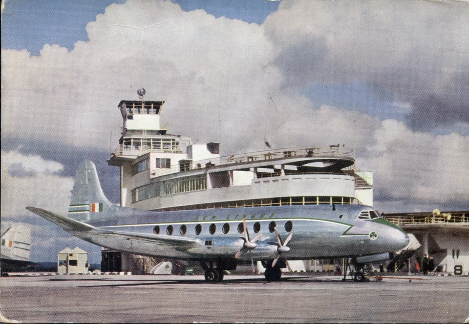Airline Issue Postcard Aer Lingus Viscount Dublin Airport - Image 1 of 2