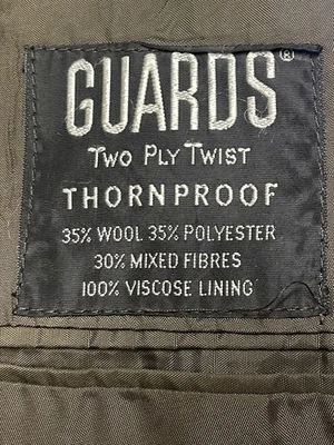 Vantage  GUARDS TWO PLY TWISTS THRONE PROOF Notched Blazer-Men’s -U.K-46- EUR-56 - Image 1 of 4