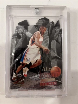 Allen Iverson RC - 1996-97 SkyBox Z-Force LITTLE BIG MEN Die-Cut Rookie - Image 1 of 4