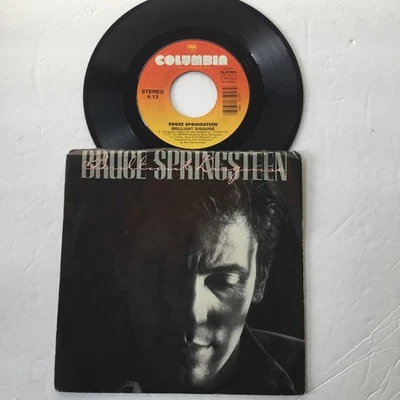 Bruce Springsteen “BRILLIANT DISGUISE “/ “LUCKY MAN” 45 7" 45 + Pic Sleeve - Image 1 of 4