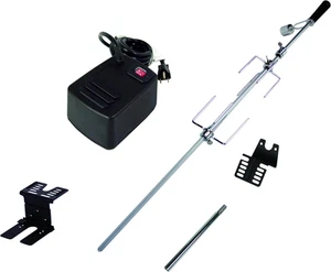 Universal Schwerlast Drehspieß Kit für Grills, schwarz & silber - Bild 1 von 12