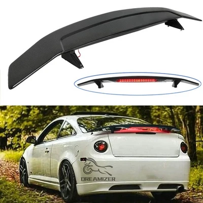 Asa spoiler traseira de fibra de carbono 52" com luz de freio para Chevrolet Cobalt Coupe - Imagem 1 de 4