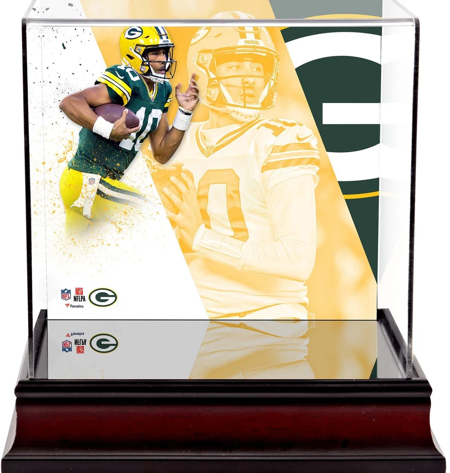 Estuche mini casco Jordan Love Green Bay Packers Deluxe Foto 1 de 1
