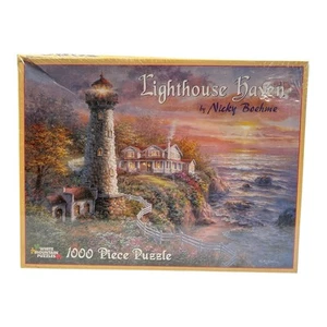 Puzzle Montagna Bianca Sigillato Faro Rifugio di Nicky Boehme Puzzle 1000 Pezzi - Foto 1 di 9