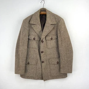 St Michael Tweed Sports Jacket Mens 40R Brown Norfolk Safari Utility Shooting - Picture 1 of 19