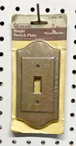 Amerock - Single Light Switch BRASS Plate Cover - Picture 1 of 1