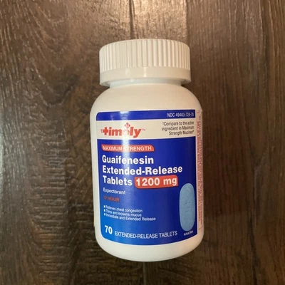 Comprimidos Timely Guaifenesin 1200mg-70 comprimidos -12/2025 - Imagem 1 de 2