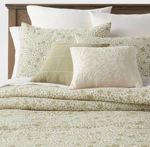 8pc Queen Floral Comforter Set Green - Threshold - Picture 1 of 5