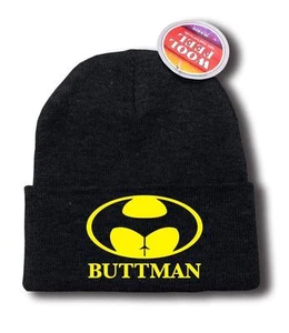 NUEVO CON ETIQUETAS SOMBRERO GORRO DE SNOWBOARD BUTTMAN ESTAMPADO BUTTMAN DIVERTIDO HIPSTER PARA HOMBRE TALLA ÚNICA - Imagen 1 de 4