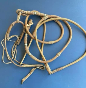 Vintage Headstall & Reins Nickel Furnished Hand Braided Peruvian Paso Horse Tack - Picture 1 of 5
