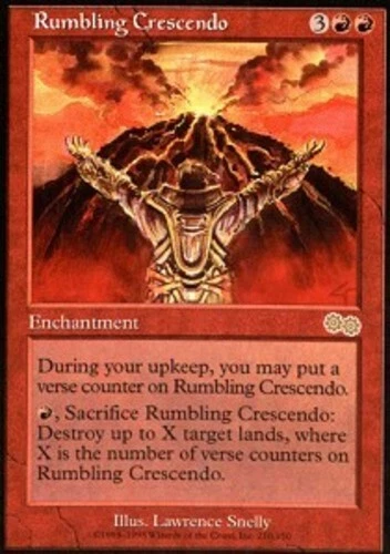 Rumbling Crescendo ~ Moderately Played Urza's Saga MTG Magic UltimateMTG Red Car - Image 1 of 1