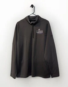 Nike Golf XL Mens Shirt Super Bowl LIIII Dri-fit NFL Apparel Long Sleeve Grey - Picture 1 of 5
