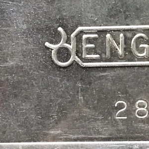 Bull Logo Engelhard 10 oz Silver Bar Blank Back Pressed 999+ - Afbeelding 1 van 16