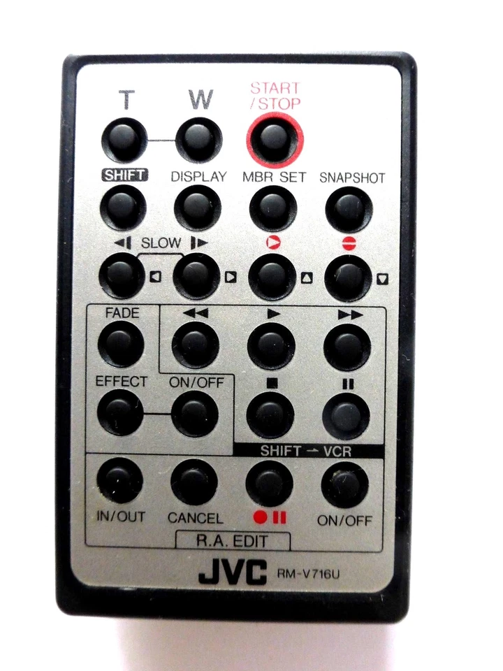 JVC CAMCORDER REMOTE RM-V716U for GRDV1800EK GRDVL107EK GRDVL300EK GRDVL9700EK - Image 1 of 1