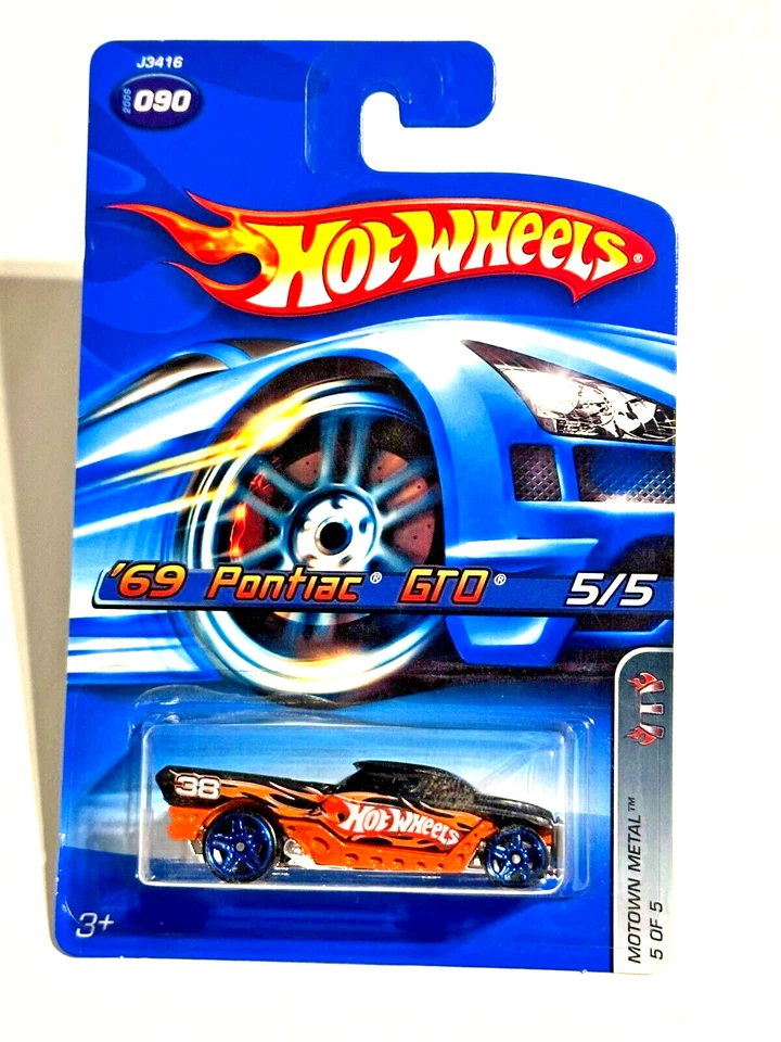 Error Hot Wheels 2006 Jester #179 tarjeta de error! Tarjeta dice '69 Pontiac GTO #090 SIN USAR, EN CAJA Foto 1 de 4