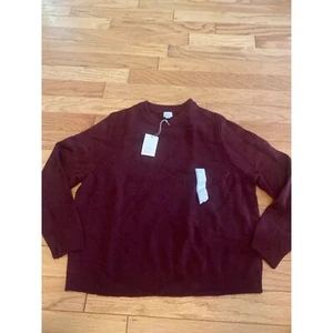 NUEVO CON ETIQUETAS A New Day, Mujer’s Granate Informal Cuello Redondo Manga Larga Suéter Talla Grande - Imagen 1 de 8