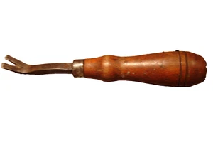 Vintage Cobblers Tool Nail Pry Wooden Handle Claw Tool Nice Old Piece Solid Tool - Picture 1 of 9