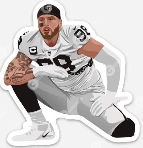 Maxx Crosby Las Vegas Raiders MAGNET -  former Oakland NFL Raiders Cover
