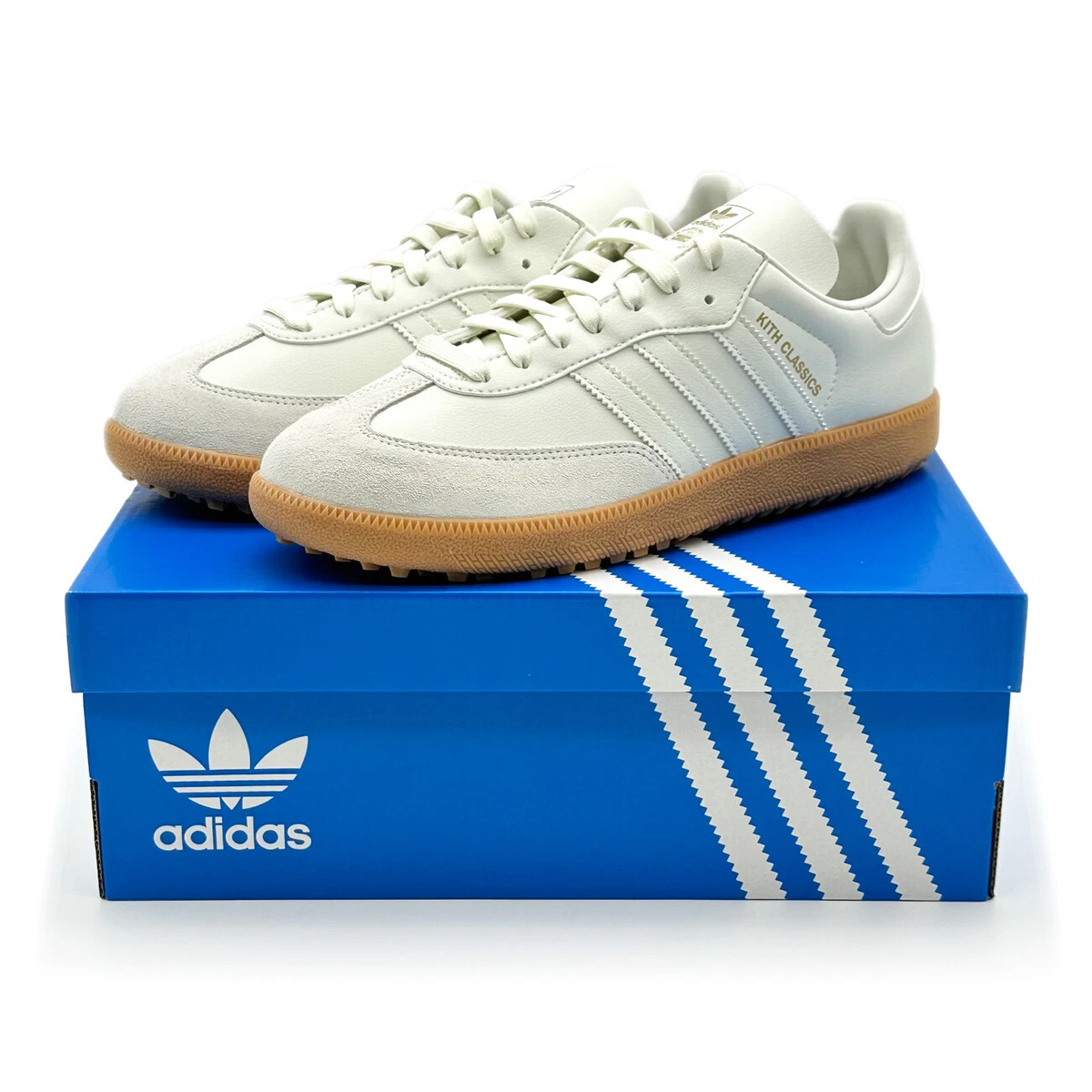 adidas Kith x Samba Spikeless Golf White Gum for Sale