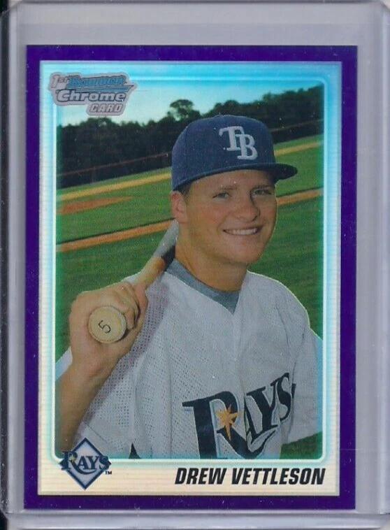 2010 Bowman Draft Chrome Purple Refractor Drew Vettleson - Image 1 of 1