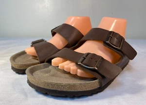 Sandalias Birkenstock Arizona Slide para mujer marrón sin cordones - EU 41 (US L10 M8) - Imagen 1 de 7