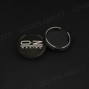 4x 63mm OZ O.z Racing Schwarz/Weiß Felgendeckel Nabendeckel Nabenkappen - Bild 1 von 2
