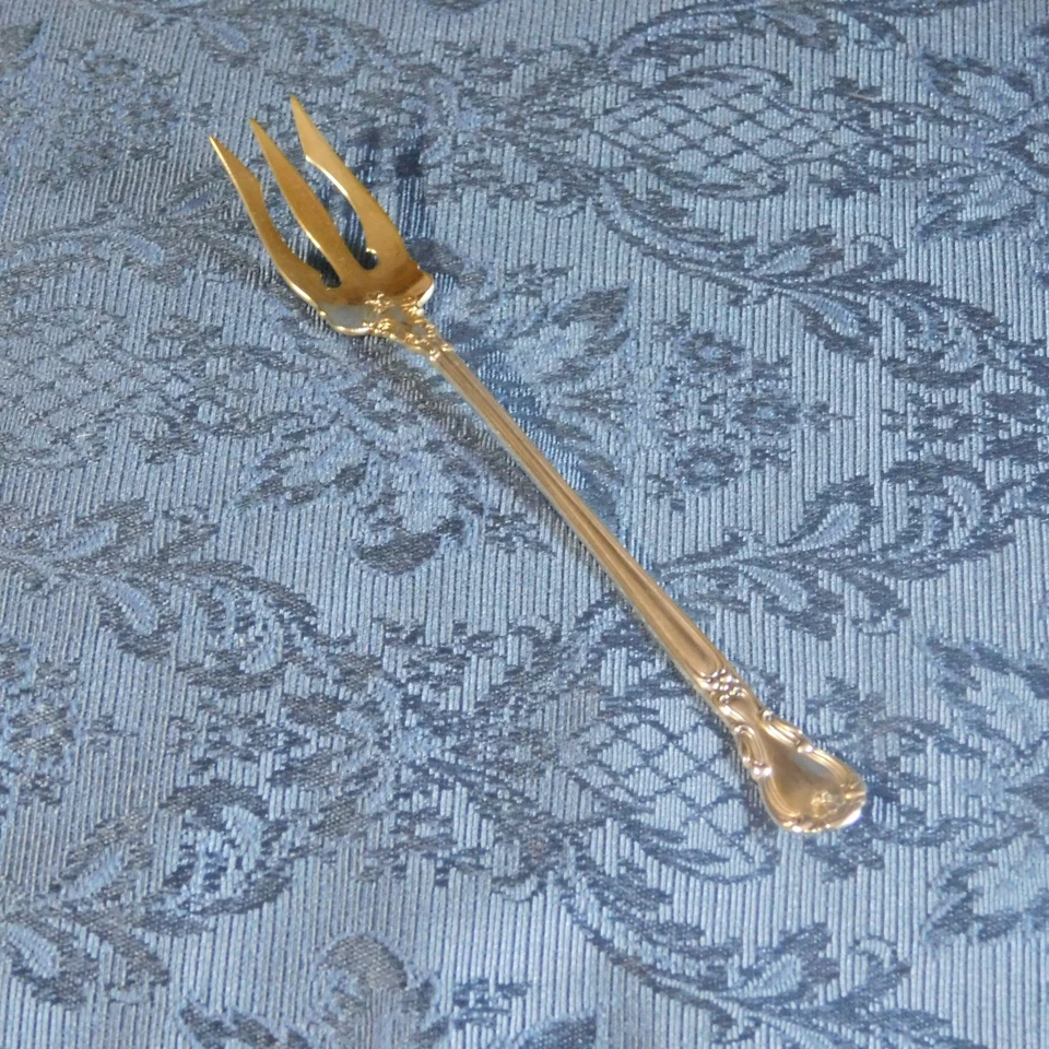 Tenedor de mariscos de camarones STERLING Gorham CHANTILLY, sello antiguo, sin monograma Foto 1 de 3