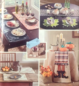 UC Simplicity S0630 Sew Pattern Placemats Witch Table Runners Halloween Pumpkin - Picture 1 of 4