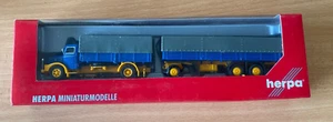 HERPA 1/87 - MAN F8 TRUCK & TRAILER WITH CANVAS COVER - 150996 - BOXED - Picture 1 of 12