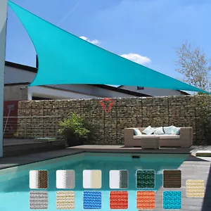 15ft Outdoor Shade Sail Triangle Sun Awning Cover for Patio Garden Yard Pool - Picture 1 of 87