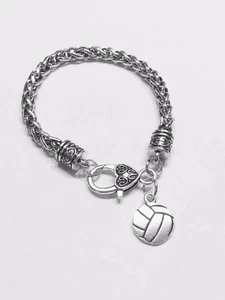 Volleyball Charm Bracelet Sports Mom Daughter Christmas Gift Jewelry - Picture 1 of 1