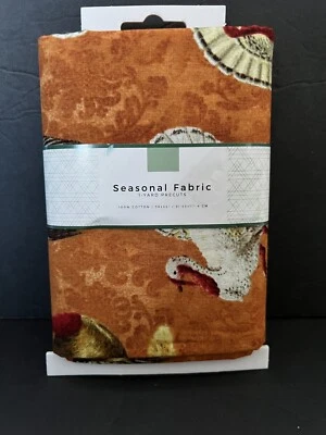 David Textiles Autumn Turkey 100% Cotton Seasonal Fabric 44" W 1 Yard Precut NWT - Image 1 of 3