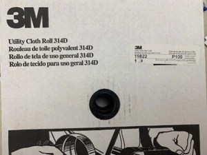 ROLLO DE TELA UTILITARIA 2" X 50 YARDAS 100 GRANO 314C A/O LIJA PAPEL TALLER ROLLO 3M #19822 - Imagen 1 de 4