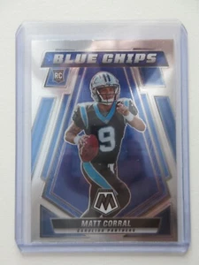 2022 Panini Mosaic Prizm NFL Matt Corral Rookie RC Blue Chips Card Silver Holo - Picture 1 of 3