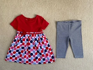 Laura Ashley Girls Lined Cotton Summer Dress And Leggings Age 3-4 Years - Picture 1 of 12