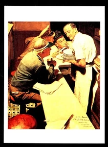 Norman Rockwell Post Card War News - Picture 1 of 2