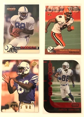 Marvin Harrison LOT (4) 1996-2000 with Rookies (2), Insert and Base COLTS HOF WR - Image 1 of 4