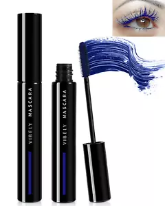 Blue Mascara Waterproof for Eyelashes,Longlasting Curling Bright Blue Liquid Mas - Picture 1 of 12