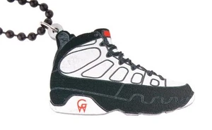 Good Wood NYC 9 Nine Sneaker Wooden Necklace White/Black 9 Shoe Kicks - Picture 1 of 3