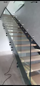 Ganzglasgeländer Treppen Glasgeländer Balkongeländer für ESG-VSG-Glas - Bild 1 von 3