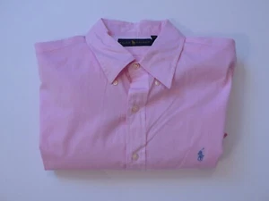 Camisa de vestir RALPH LAUREN para hombre rosa algodón cuello abotonado talla 17/43 - Imagen 1 de 5